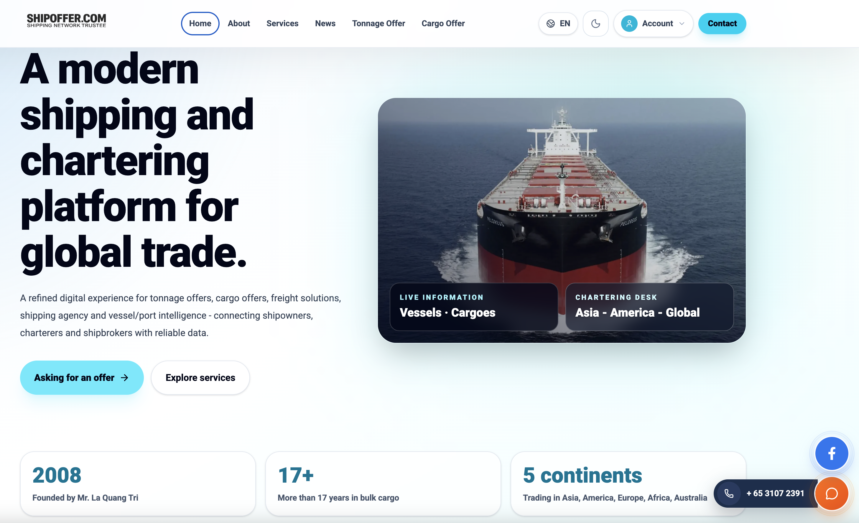ShipOffer Website Version 3.0 – A Global Maritime Connectivity Platform